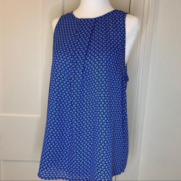 Blue Sleeveless Blouse - Picture 1 of 5